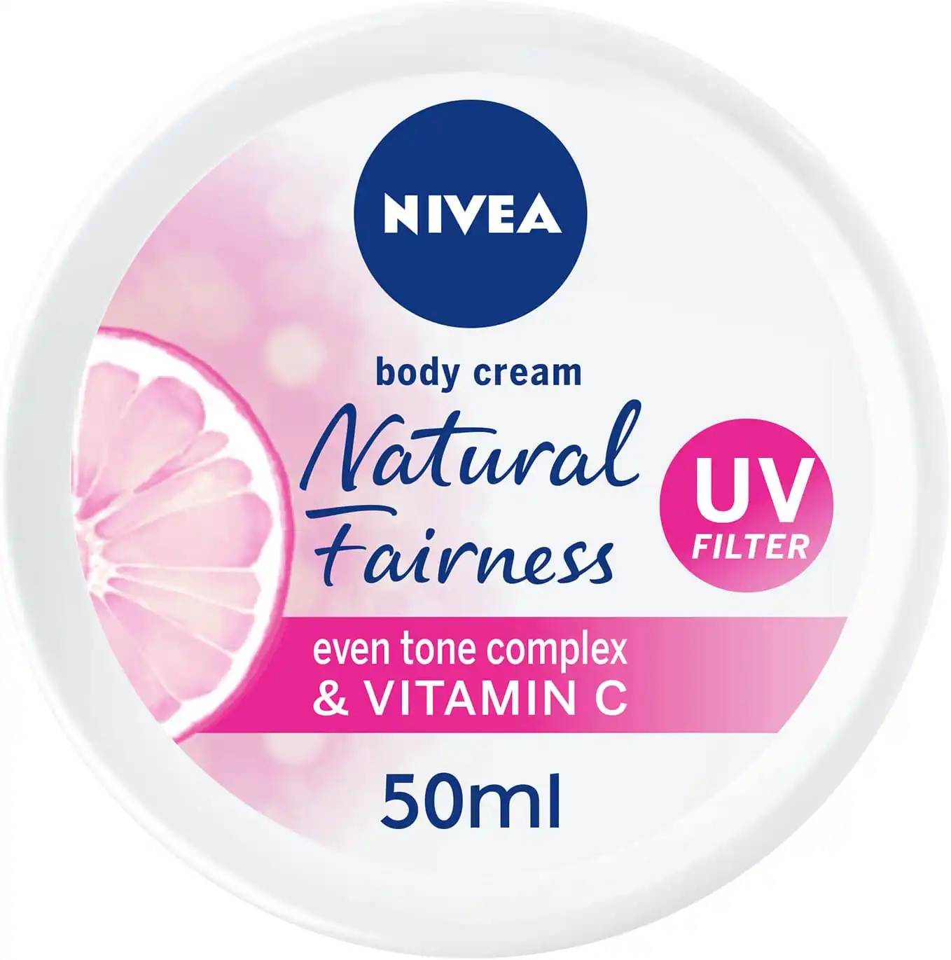 NIVEA Natural Fairness Body Moisturizing Cream, 50ml.