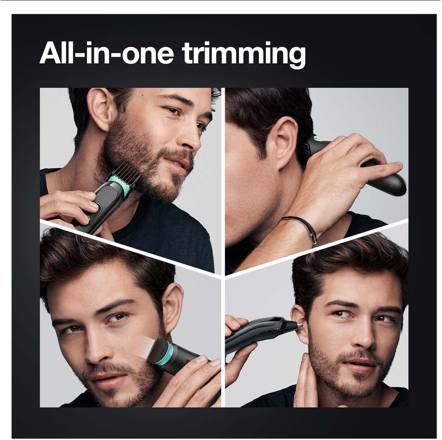 Braun Electric Shaver for Men, 6 in 1, Black, MGK3321