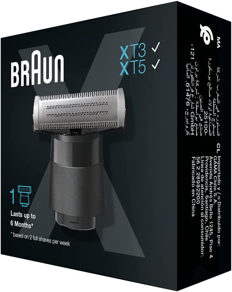 Braun Series X Beard Trimmer Attachment, Replacement Blade Xt10, 4D Blade Technology, Black