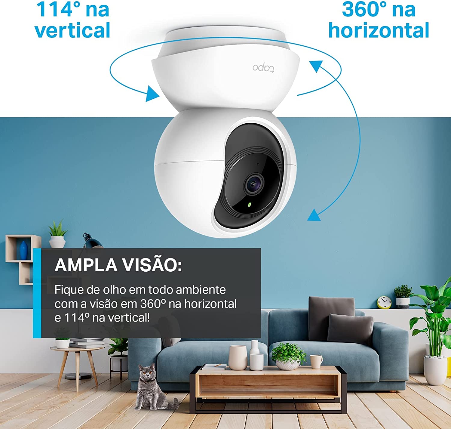 Tabo CCTV Camera, Wireless Wi-Fi, 1080P,C200, White