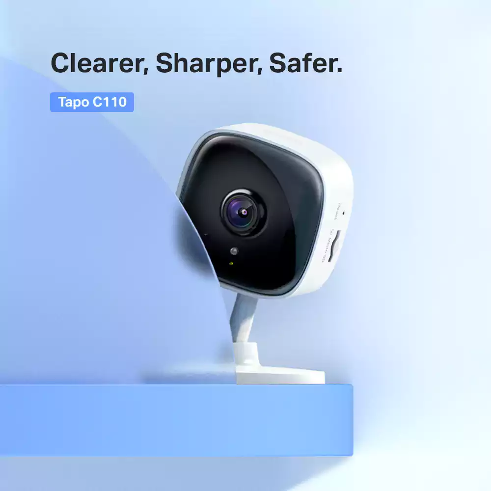 كاميرا مراقبة تابو، لاسلكية واي فاي، بدقة 3 ميجابكسل، C110، أبيض