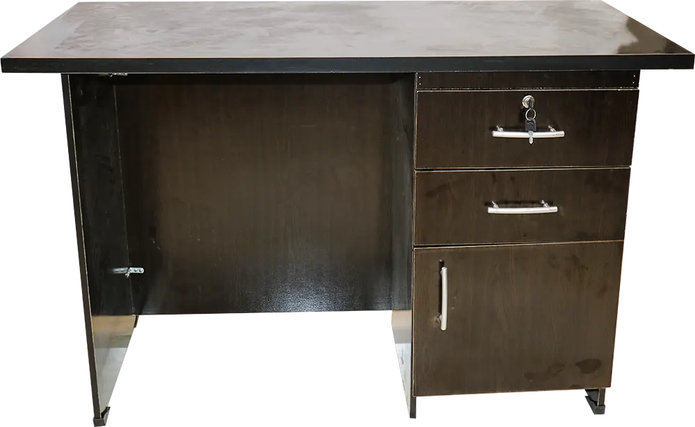 مكتب خشب بطراز عصري حديث 120 سم مناسب لمكاتب العمل والمنزل خشب زان MDF - بني غامق