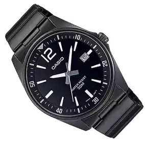 Casio Watch for Men, Casual Watch, Analog, Stainless Steel Strap, Black MTP-E170B-1BVDF
