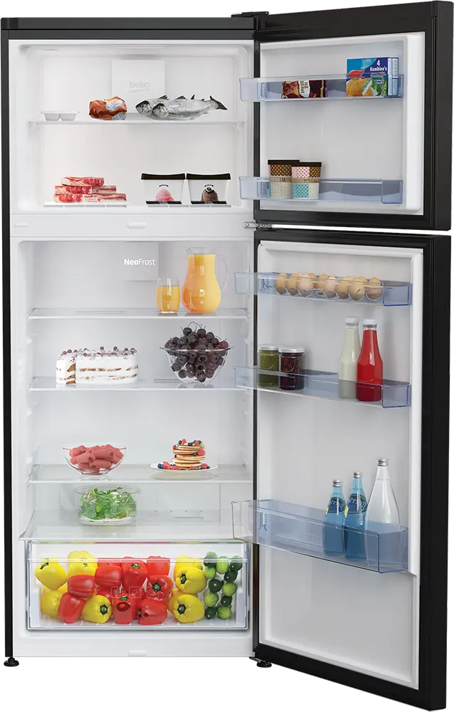 Beko Refrigerator, No Frost, 367 Liters, 2 Doors, Black, RDNE430K12B