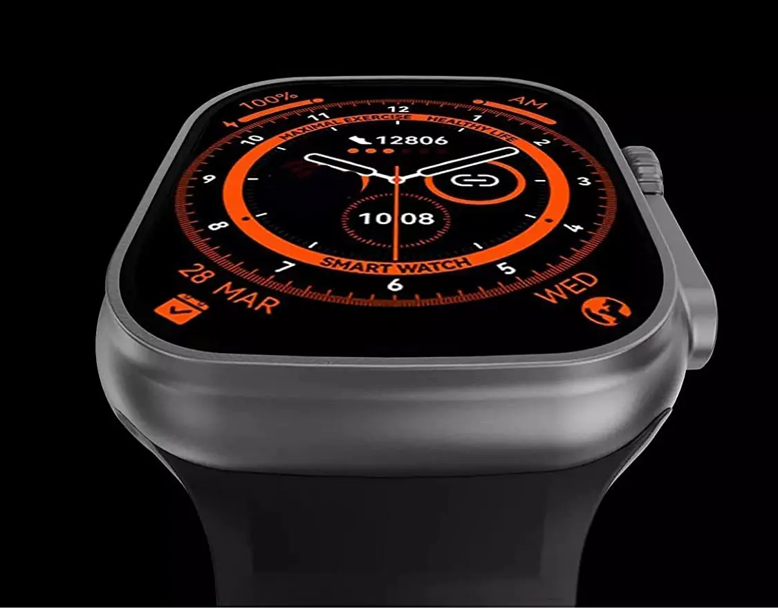 Smart Watch Ultra 2.08 Inch Space Aluminum Case 49mm, Black, WX8