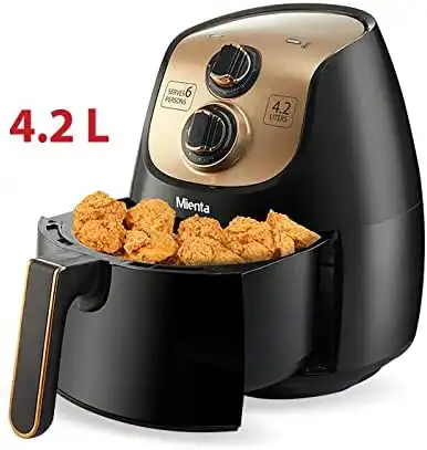 Mienta Supreme Air Fryer Without Oil, 1500 Watt, 4.2 Liter, Black, AF47434A