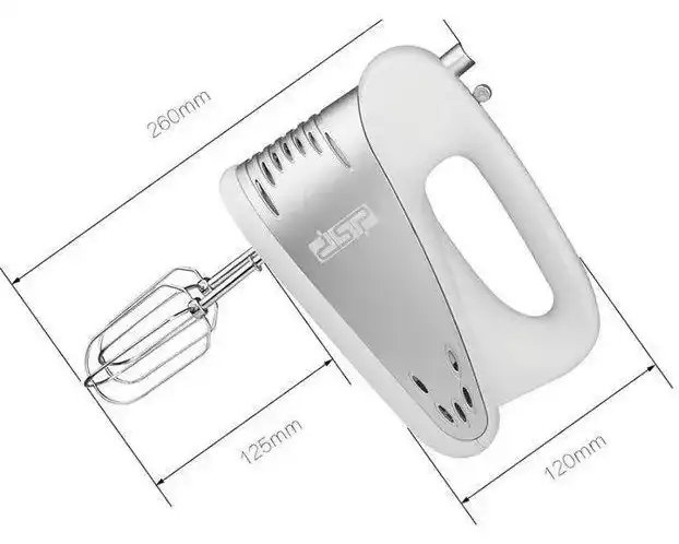 DSP Hand Mixer, 200 Watt, 6 Speeds, White, KM 2002
