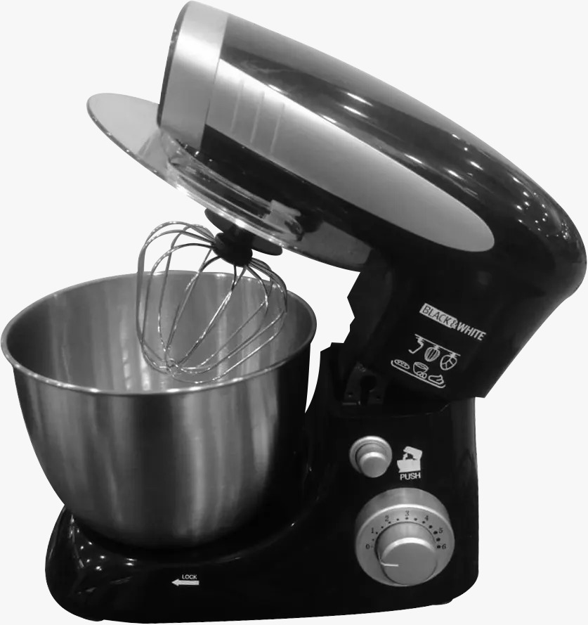 Black and White Stand Mixer 600W, 4 Liters, Black, SC.132A