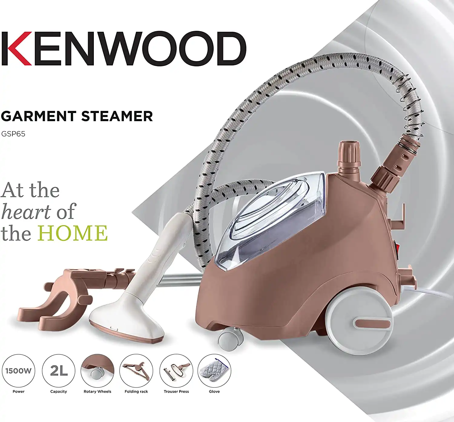 Kenwood Curtain Steam Iron, 1500 Watt, Pink, GSP65.500PK