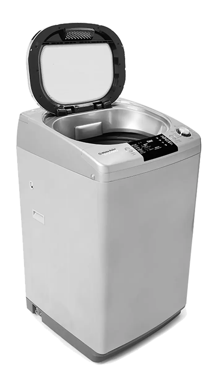 White Point Grando Top Loading Washing Machine, 14 KG, Digital Display, Diamond Drum, Silver, WPTL14DGSCM