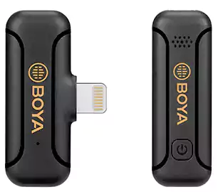 Boya Clip-on Wireless Condenser Microphone, Black, BY-WM3T2-D1