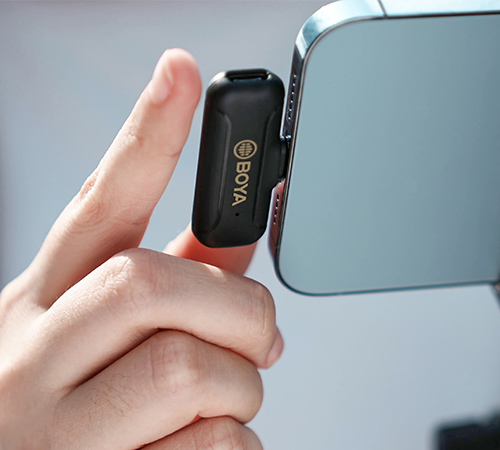 Boya Clip-on Wireless Condenser Microphone, Black, BY-WM3T2-D1