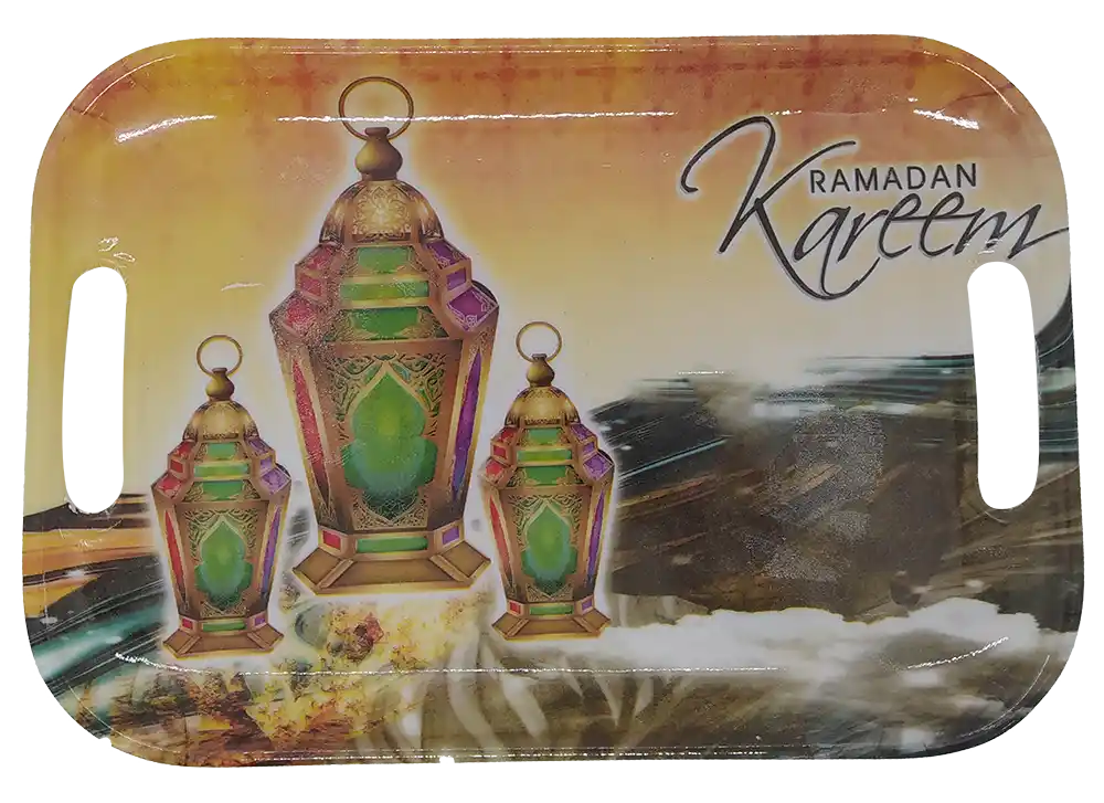 صينية تقديم شكل رمضاني - ألوان متعددة
