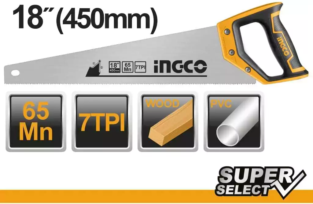 منشار إنكو خشب 18 بوصه يد كاوتش HHAS15450