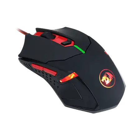 Redragon CENTROPHORUS Gaming Mouse, Wired, LED Lighting, 3200 DPI, Black x Red, M601-3