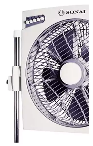 Sonai Stand Fan, 14 Inch, With Timer, White, MR-4014WT