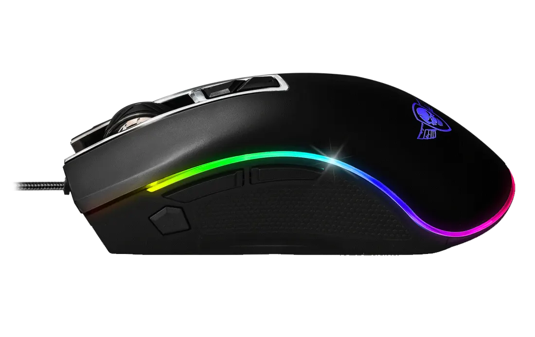Spirit of Gamer PRO-M6 Gaming Mouse, Wired, LED Lighting, 8000 DPI, Black, S-PM6