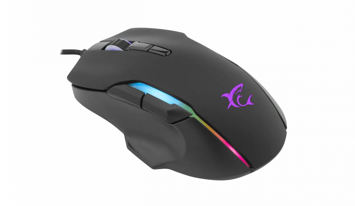 White Shark Gaming Mouse, Wired, 7200 DPI, RGB Lighting, Black, MORHOLT-MO287
