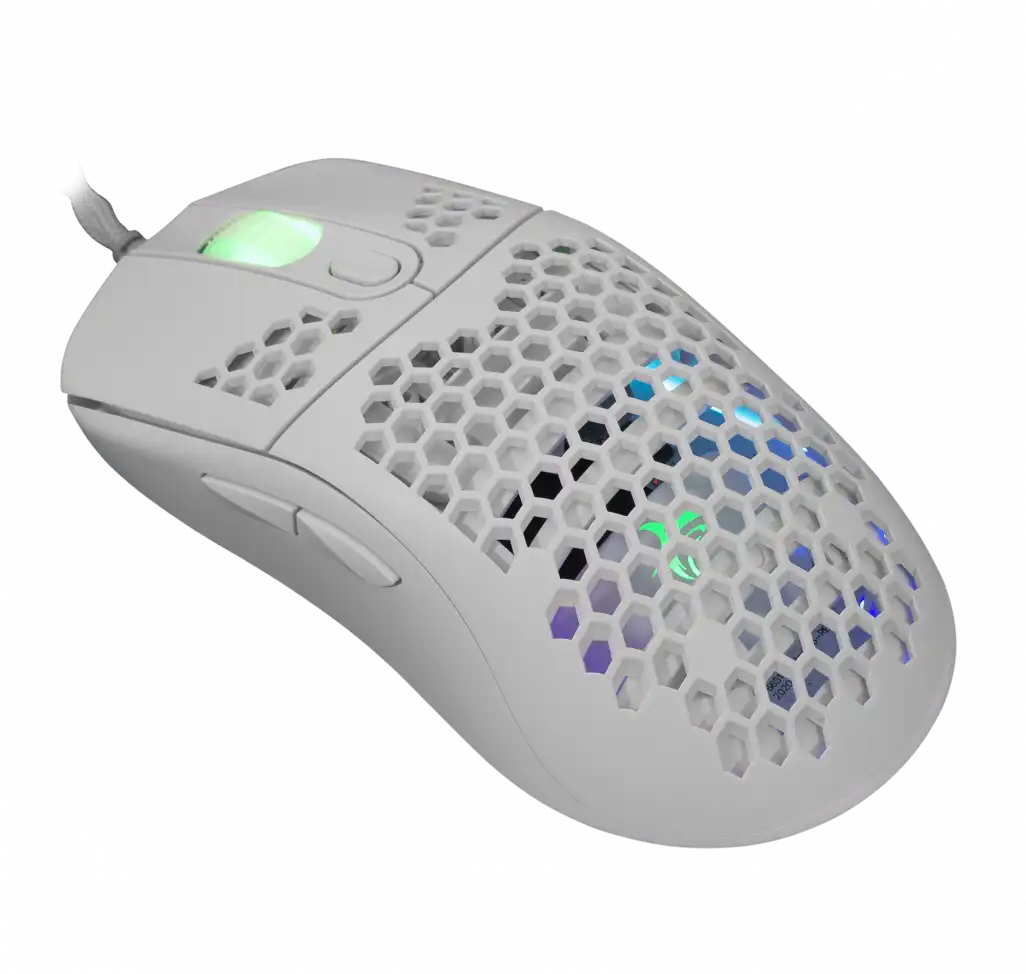 White Shark Gaming Mouse, Wired, 6400 DPI, RGB Lighting, White, GALAHAD-M026W