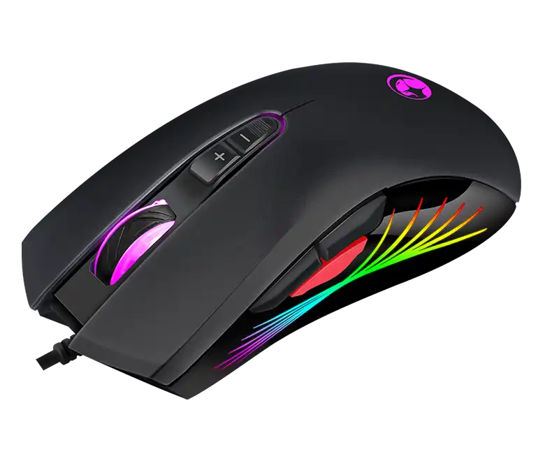 Marvo M519 Gaming Mouse, Wired, 12000 DPI, RGB Lighting, Black, M519-MO517