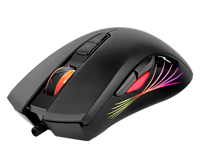 Marvo M519 Gaming Mouse, Wired, 12000 DPI, RGB Lighting, Black, M519-MO517