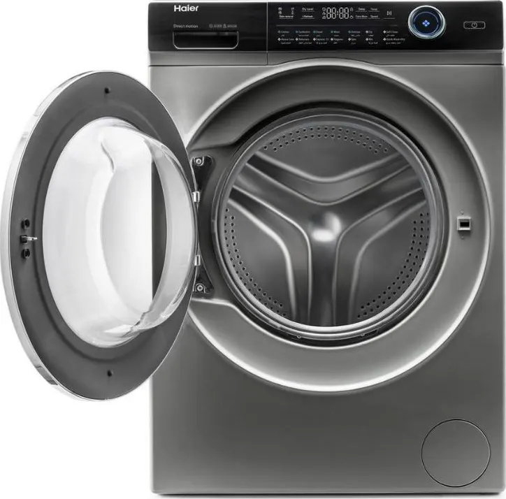 Haier Front Loading Fully Automatic Washing Machine 10 KG, 6 KG Dryer, Inverter, Steam, Silver - HWD100-B14979S8