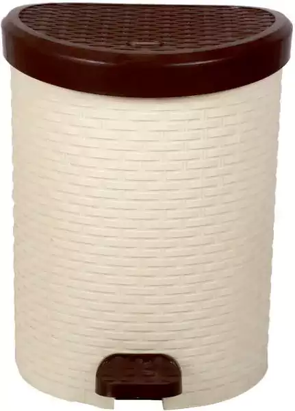 سلة قمامة بلاستيك من الهلال والنجمة  وسط - بيج