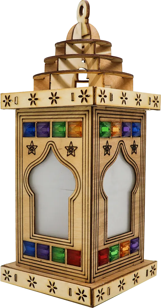 فانوس، مضيء، خشب، بيج، KM-9