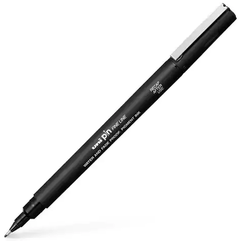 Uniball Rollerball pen, 1.2 mm, Fine pen, Black, PIN12-200S