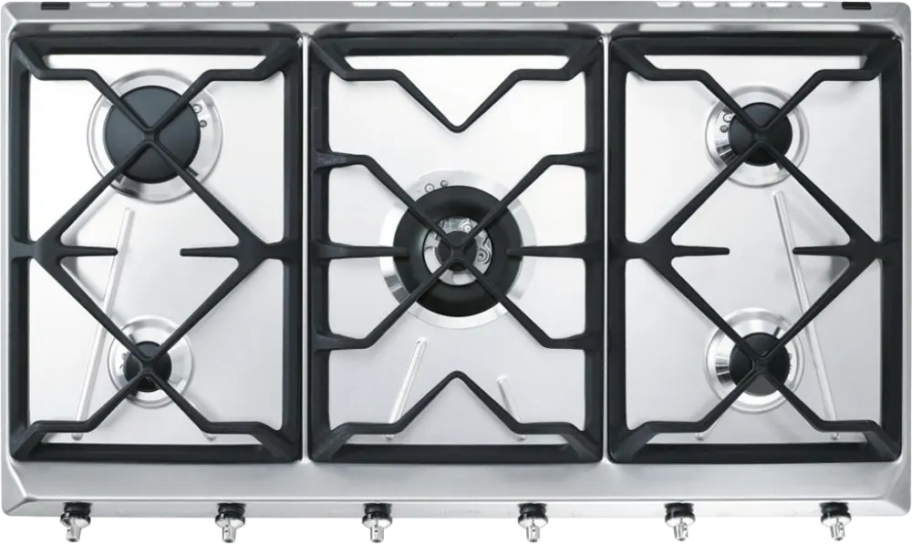 بوتجاز مسطح بلت ان سميج ، 90 سم، 5 شعلة غاز ، امان كامل، ستانلس، SRV596GM5