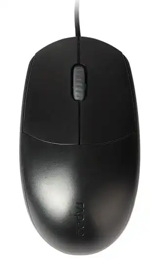 ماوس رابو سلكي ، N100 ، أسود ، MO004