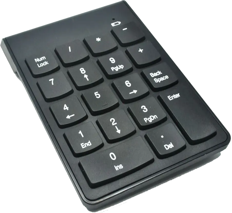 Numeric keypad, wireless, 2.4GHz, black