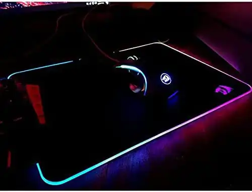 Redragon Gaming Mouse + Mouse Pad, Wired, 7200 DPI, LED Lighting, Black, M602-BA