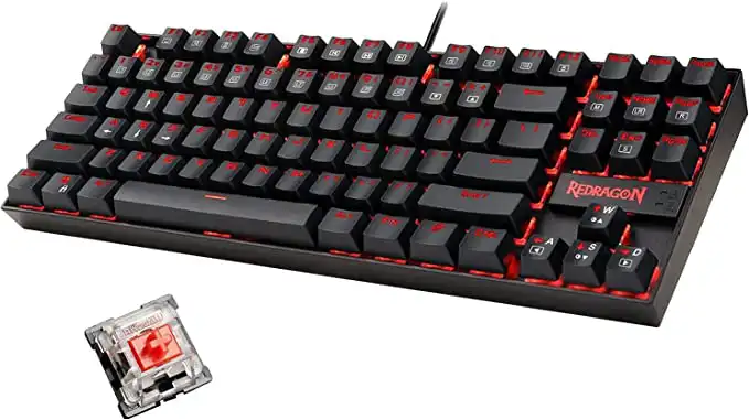 كيبورد ألعاب ريدراجون ، سلكي ، إضاءة LED ، أسود ، K552-2