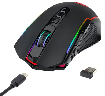 ماوس سلكي ولاسلكي  ريدراجون ، 1.8  متر، 8000 DPI، أسود، M910-KS