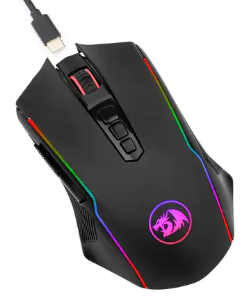 ماوس سلكي ولاسلكي  ريدراجون ، 1.8  متر، 8000 DPI، أسود، M910-KS