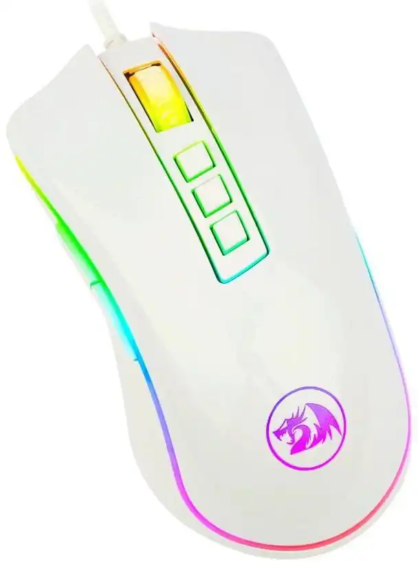 ماوس سلكي ريدراجون ، 1.8 متر، 10000 DPI، أبيض، M711W-1