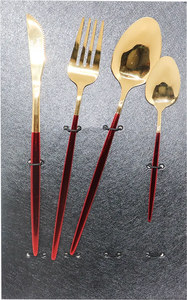 طقم معالق مكون من 24 قطعة - ذهبى