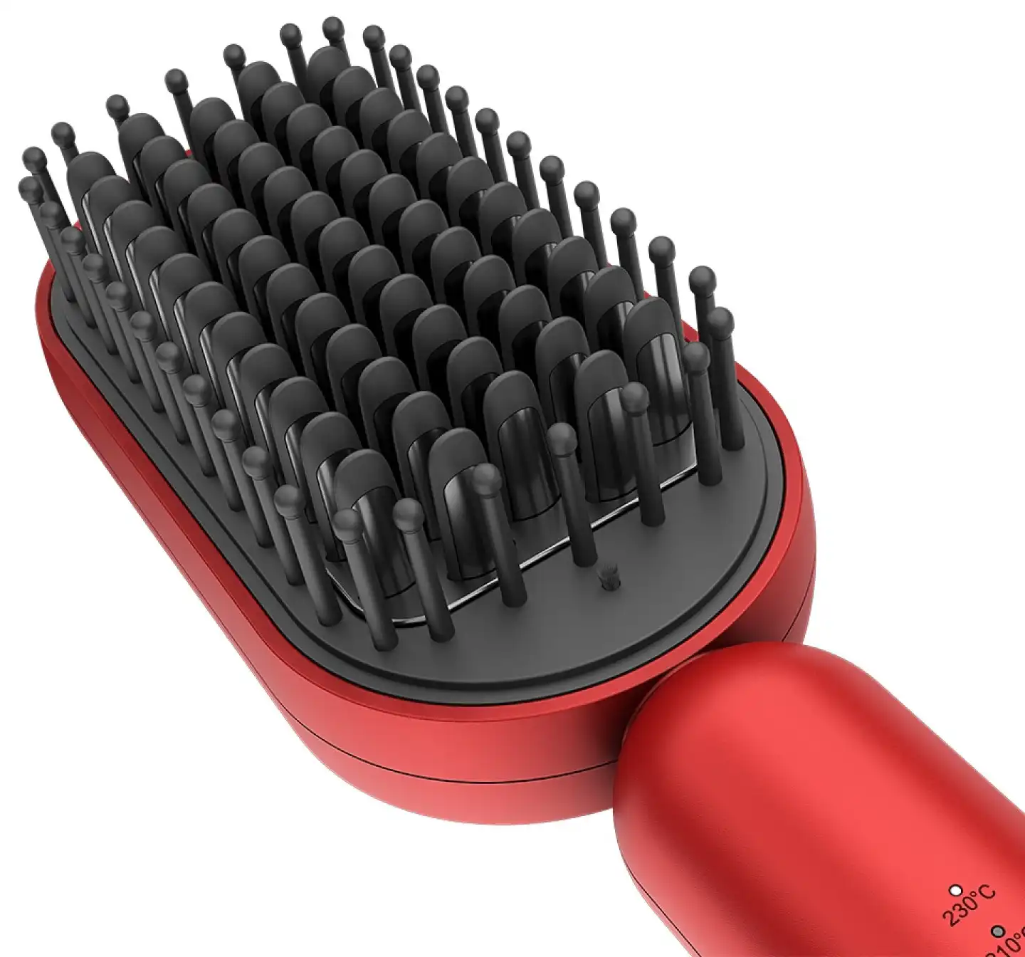 Rush Brush Electric Hair Straightening Brush, Red, S3 LITE
