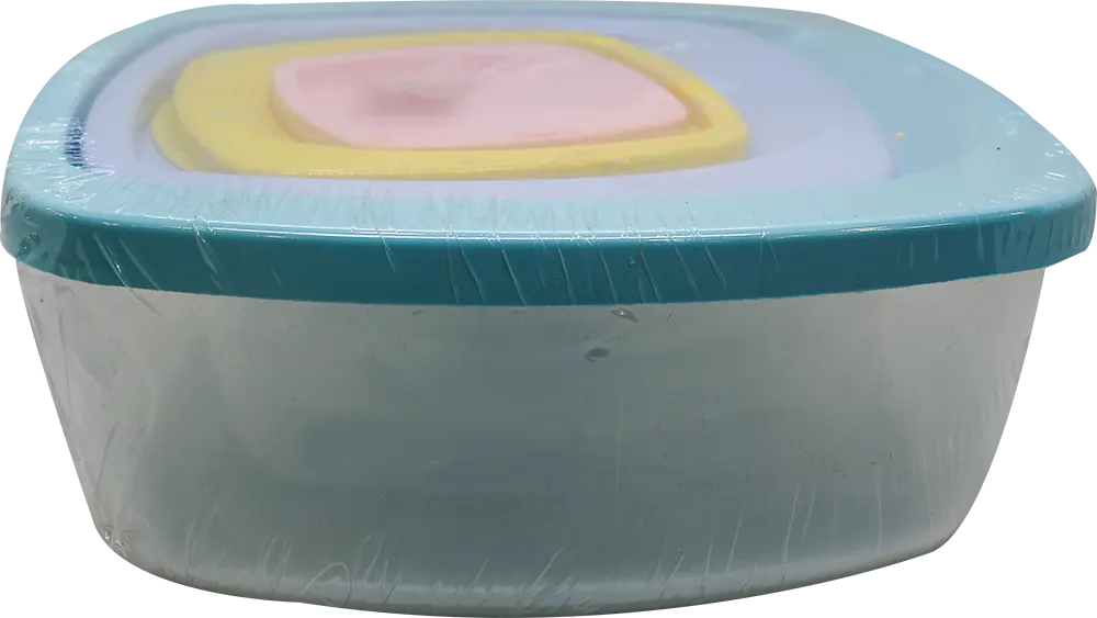 طقم ثلاجة ميلانو مربع مكون من 4 قطع من الهلال والنجمة - شفاف