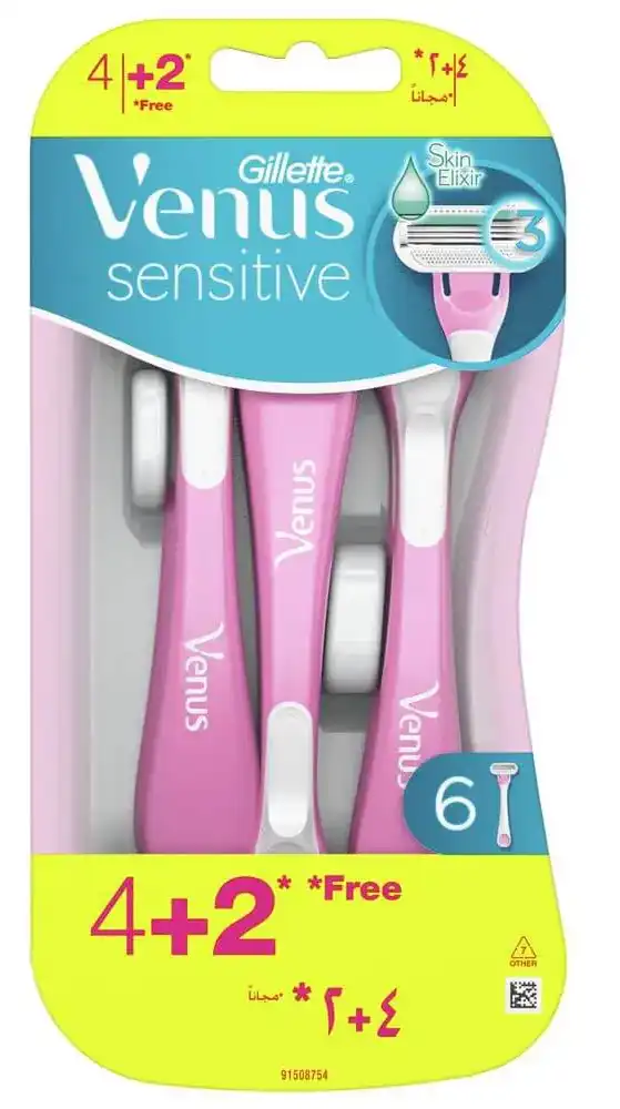 ماكينة حلاقة جيليت فينوس مع شفرات - 4 قطع