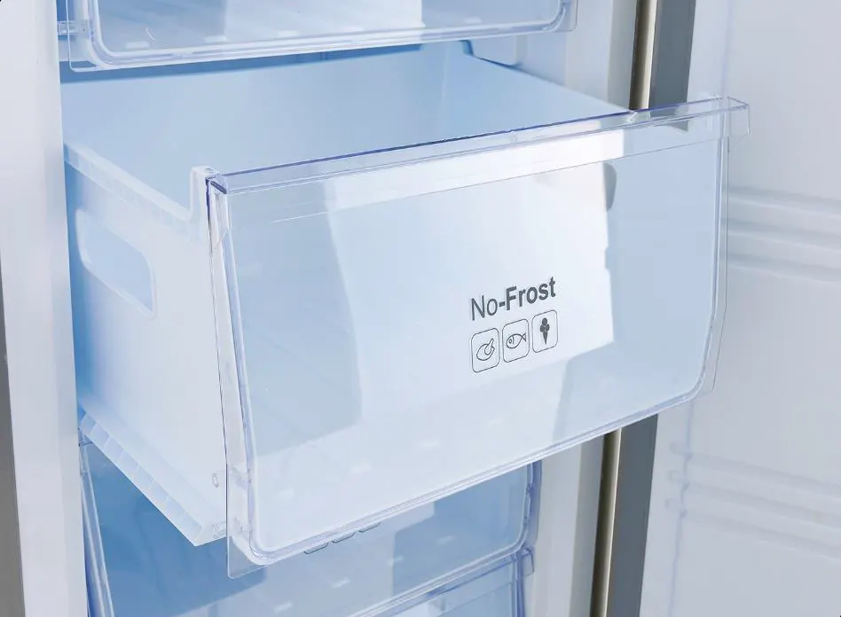 Fresh No Frost Upright Freezer, 6 Drawers, Touch Control, Stainless, FNU-MT271T