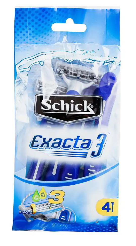 شفرات حلاقة دقيقة من شيك اكزاكتا، أخضر، 4P 0245