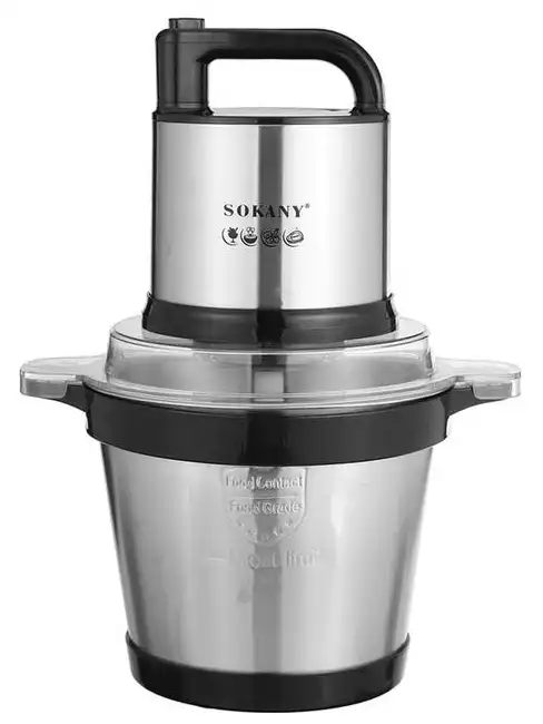 قطاعة خضروات سوكاني ، 800 وات، 4 سكاكين ، 4 لتر، فضي، SK-7028