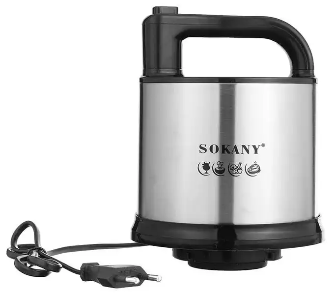 قطاعة خضروات سوكاني ، 800 وات، 4 سكاكين ، 4 لتر، فضي، SK-7028