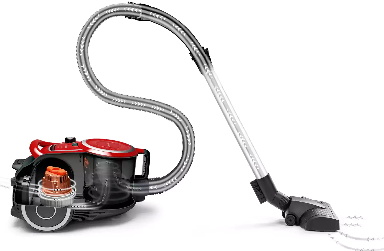 Bosch Vacuum Cleaner, 2200 Watt, Bagless, Red, BGS412234A