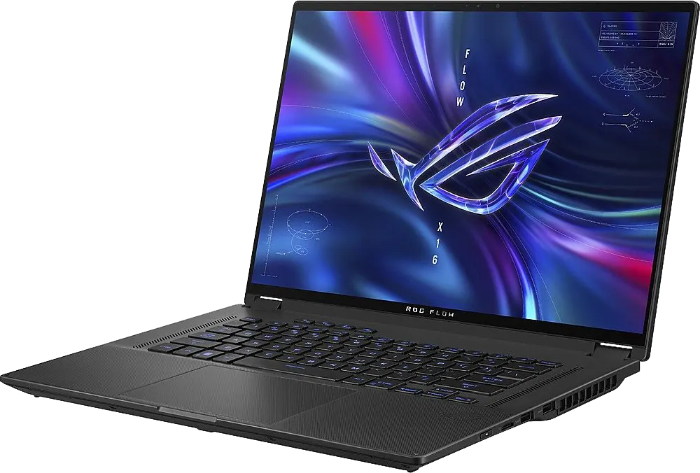 لاب توب أسوس روج فلو X16 GV601RE-GRY57W، معالج AMD Ryzen™ 7-6800HS، رامات 16 جيجابايت، 512 جيجابايت SSD هارد، NVIDIA® GeForce RTX™ 3050 Ti 4GB GDDR6، شاشة 16 بوصة QHD، ويندوز 11، رمادي