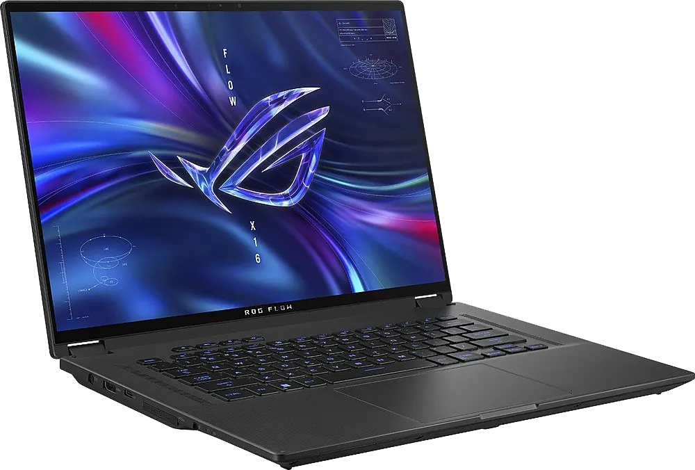 لاب توب أسوس روج فلو X16 GV601RE-GRY57W، معالج AMD Ryzen™ 7-6800HS، رامات 16 جيجابايت، 512 جيجابايت SSD هارد، NVIDIA® GeForce RTX™ 3050 Ti 4GB GDDR6، شاشة 16 بوصة QHD، ويندوز 11، رمادي
