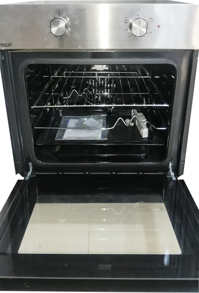 Passap built-in oven 60 cm, gas, 56 litres, grill, black*silver, FEX97C3