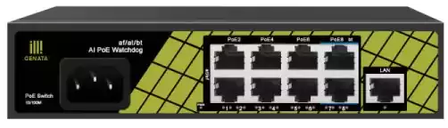 جهاز تحويل جناتا،  1.8 جيجابت في الثانية، 8  مخارج،  أسود، P9109EA